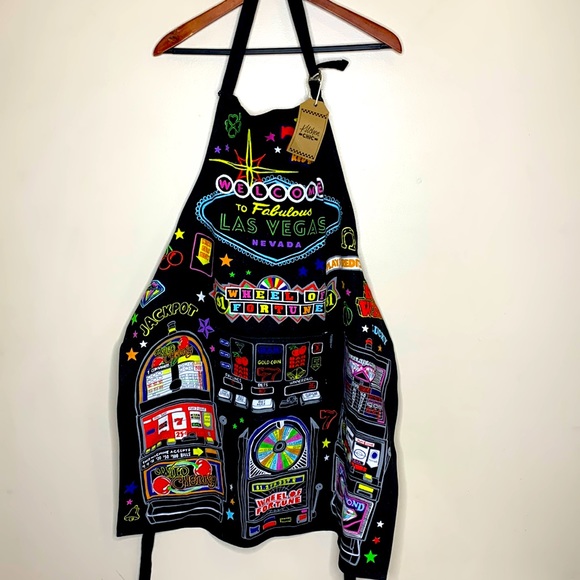 Kitchen Chic | Welcome To Fabulous Las Vegas Canvas Pocket Apron | Unisex NWT - Picture 1 of 8